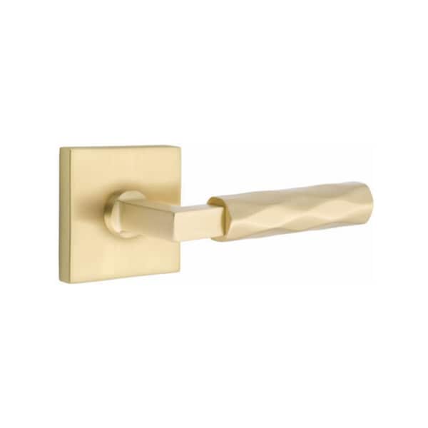 Emtek L-Square Stem Tribeca Lever 2-3/8" Backset Privacy with Square Rose for 1-3/8" to 1-3/4" Door and CF C5210US4.LSUS4.TRUS4 - main